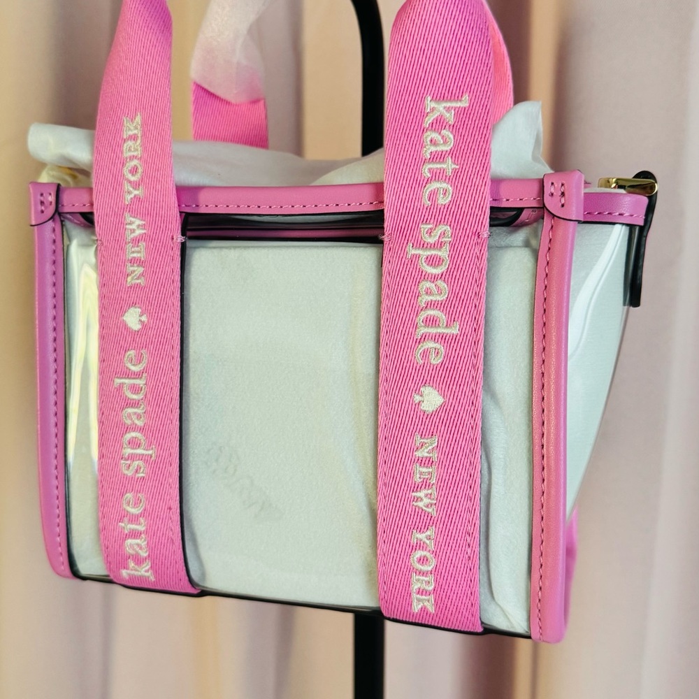 kate spade Pink Clear Mini Tote Bag KL063 - Picture 8 of 9